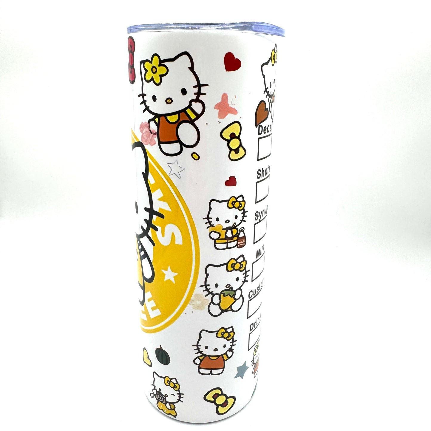 Hello Kitty Starbucks Stainless Steel 20oz Tumbler Cup Skinny in Yellow