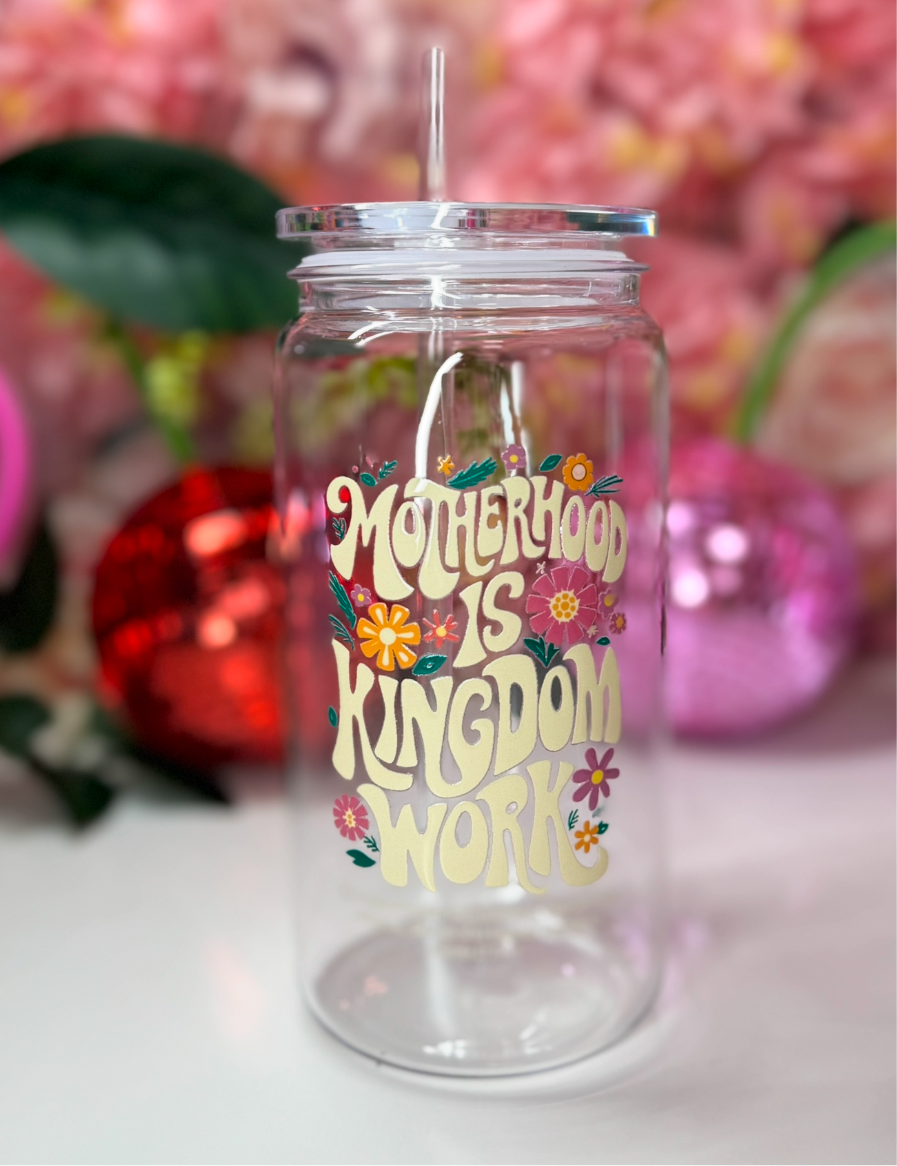 Motherhood Is Kingdom Work Proverbs 31 Bible Verse Clear Acrylic Cup