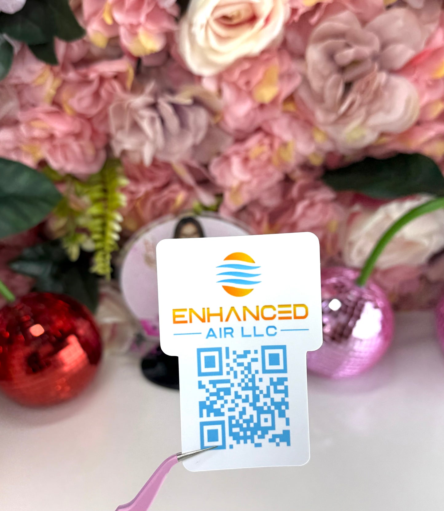 Custom Business Logo QR Code Cut Out Qr Sticker