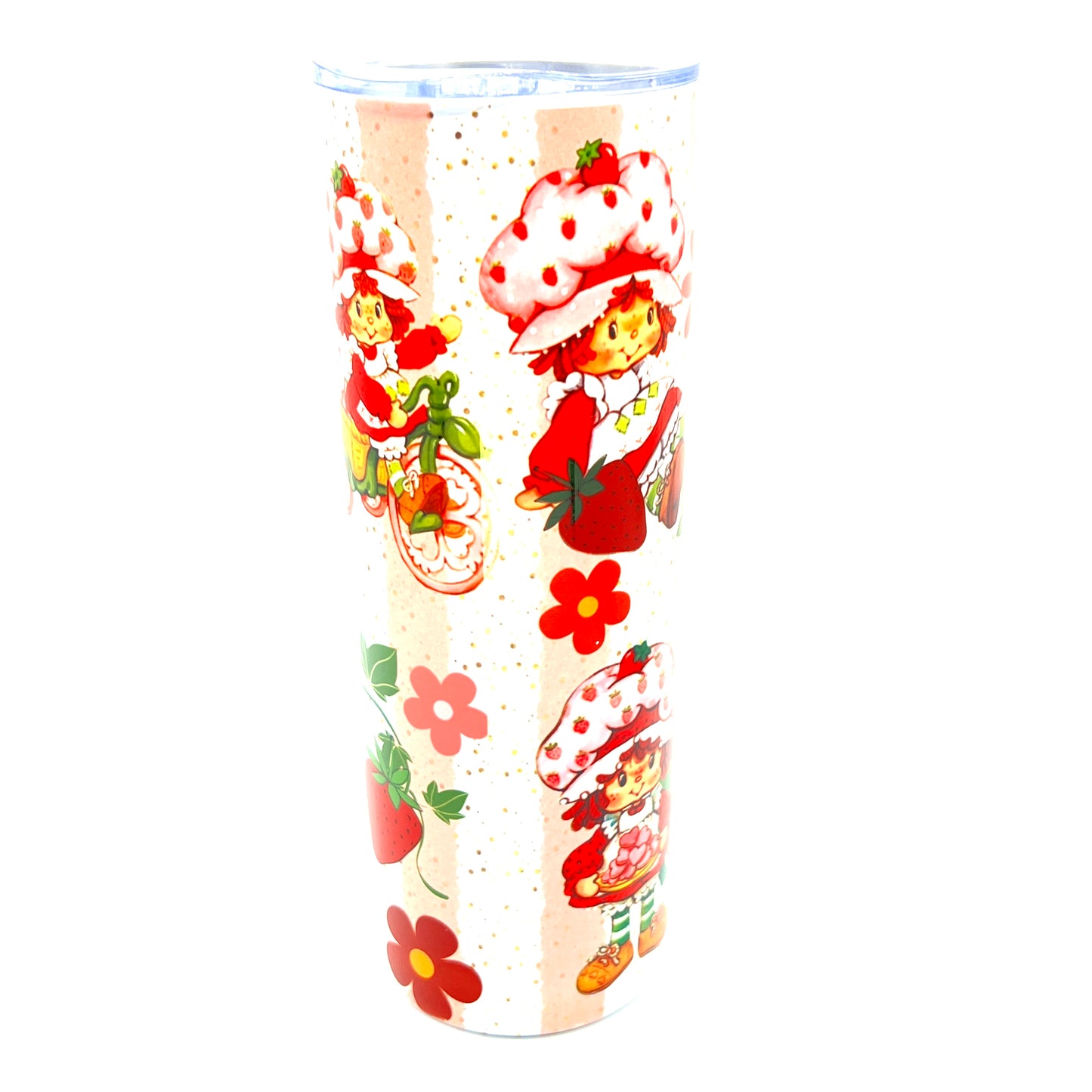 Strawberry Stainless Steel Tumbler Skinny 20oz