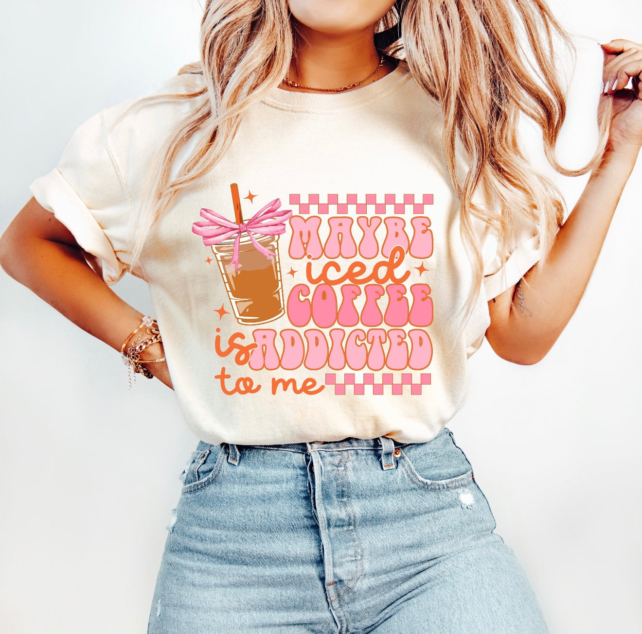 Maybe Coffee Is Addicted To me Coquette Tee