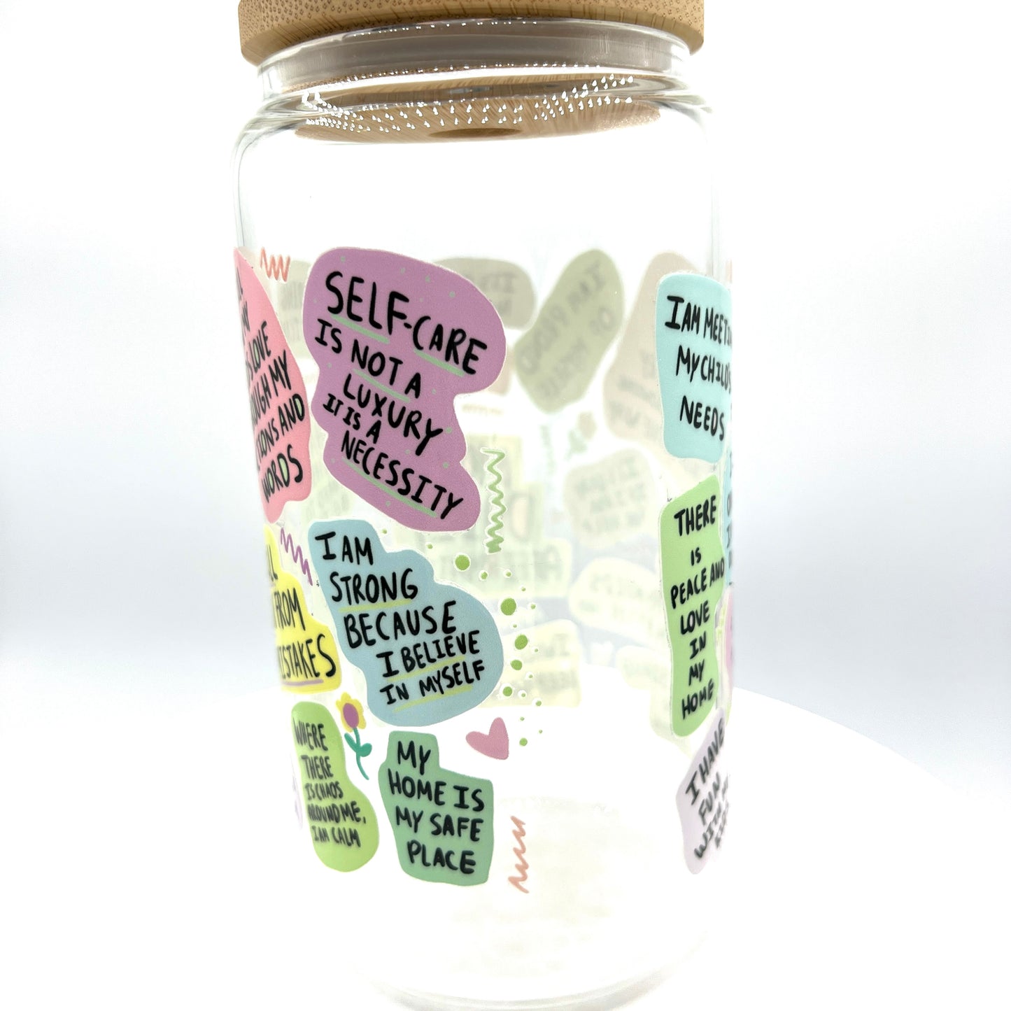 Mom Daily Affirmations Glass Libby 16oz Cup