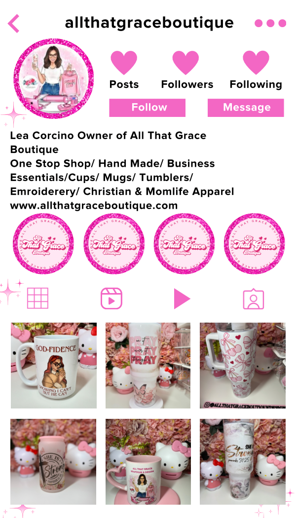 Instagram Business Cards in Hot Pink 2.75" by 4.5"