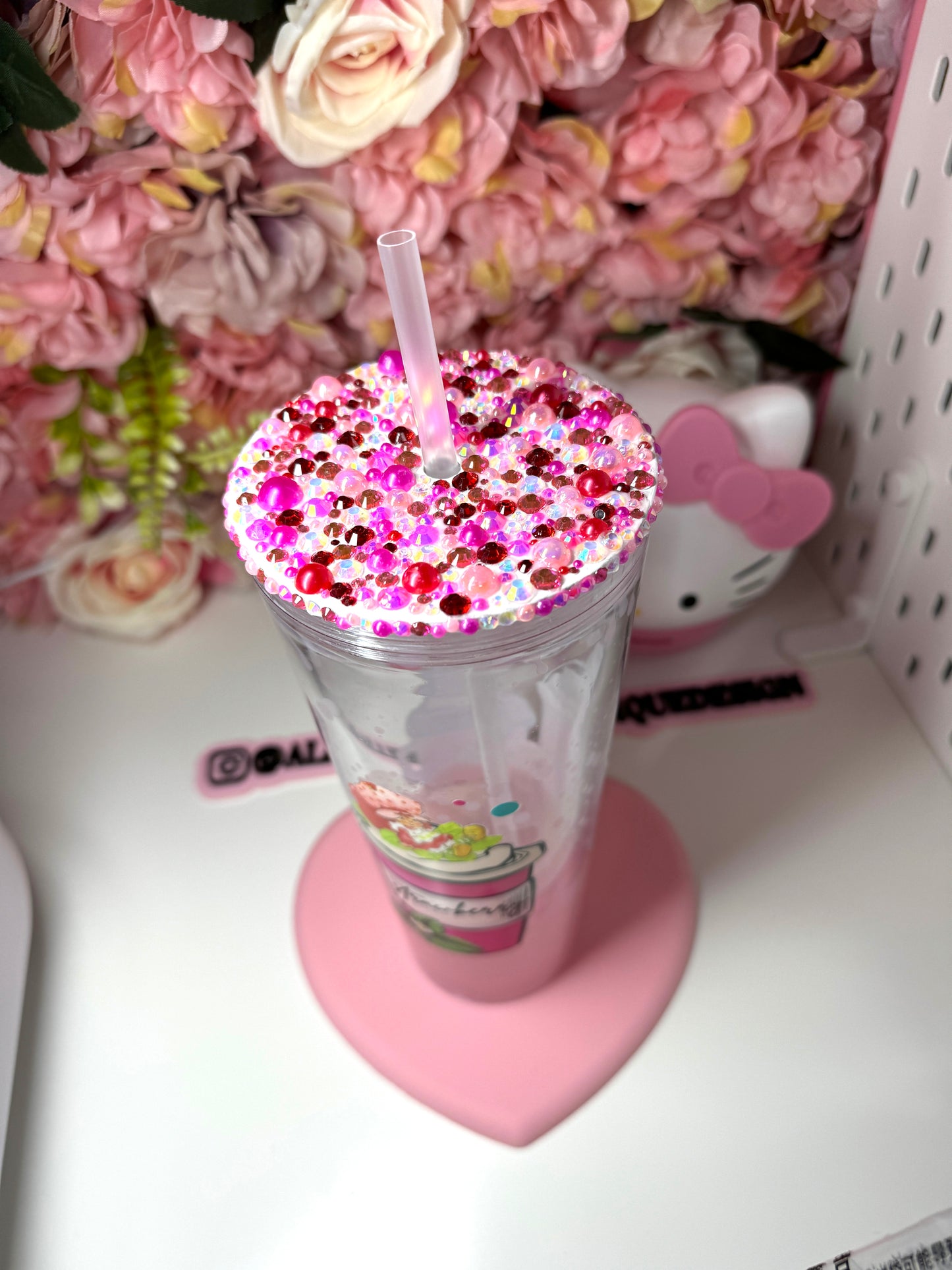 Strawberry Lava Lamp Acrylic Tumbler 24oz