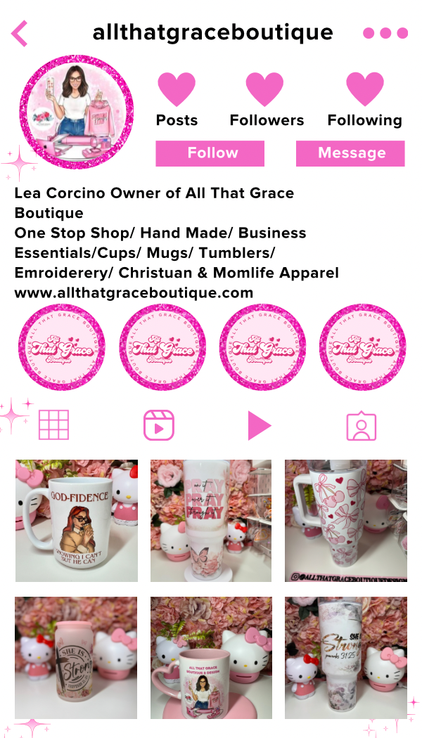 Instagram Business Cards in Hot Pink 2.75" by 4.5"