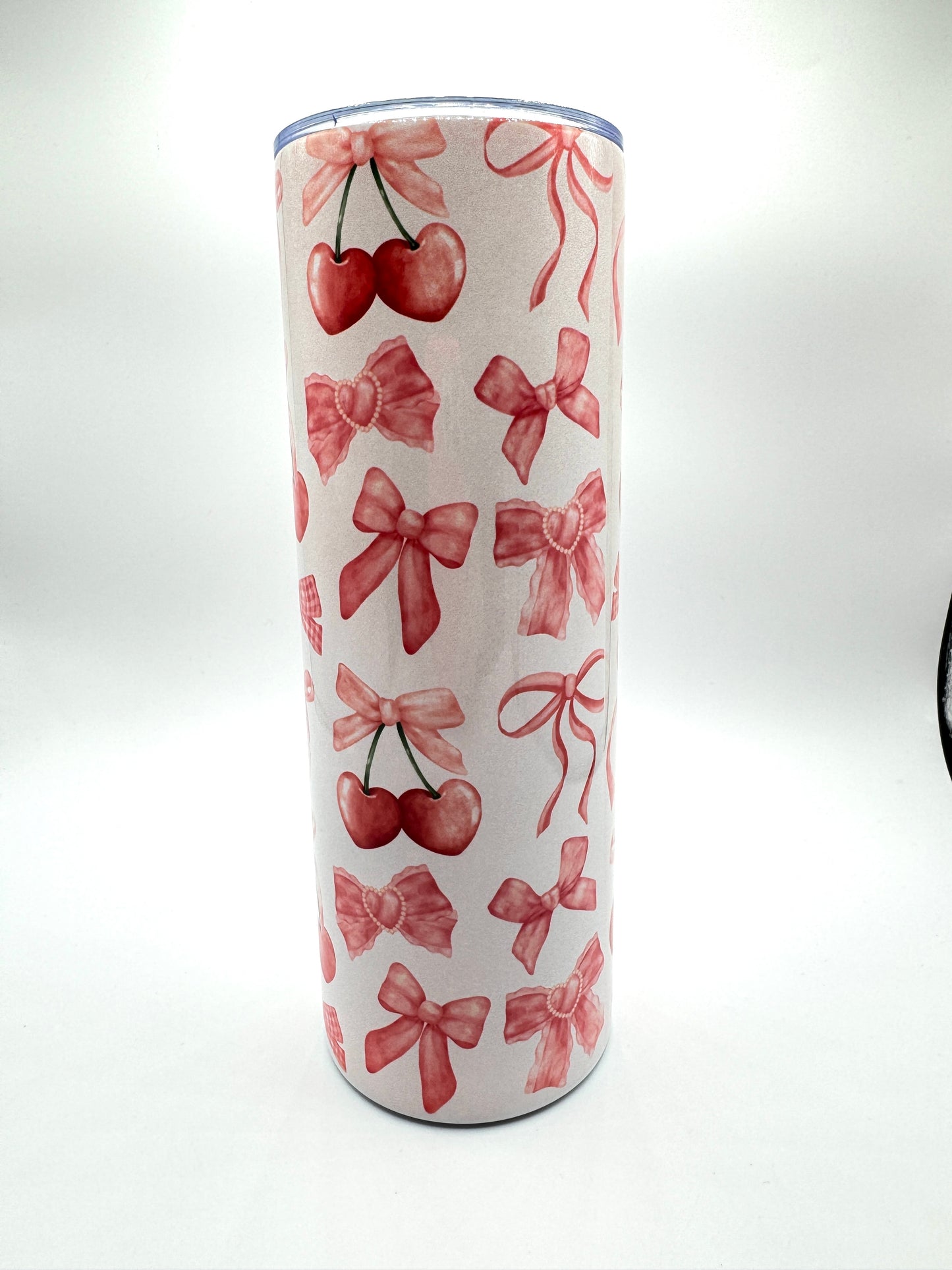 Cherry and Bow Coquette Esthetics's Stainless Steel Tumbler 20oz