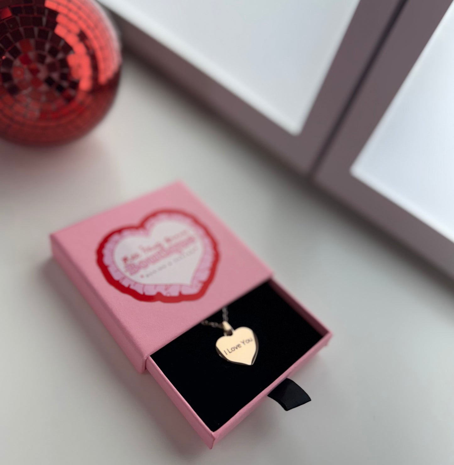 Custom Engraved Heart Pendant Necklace
