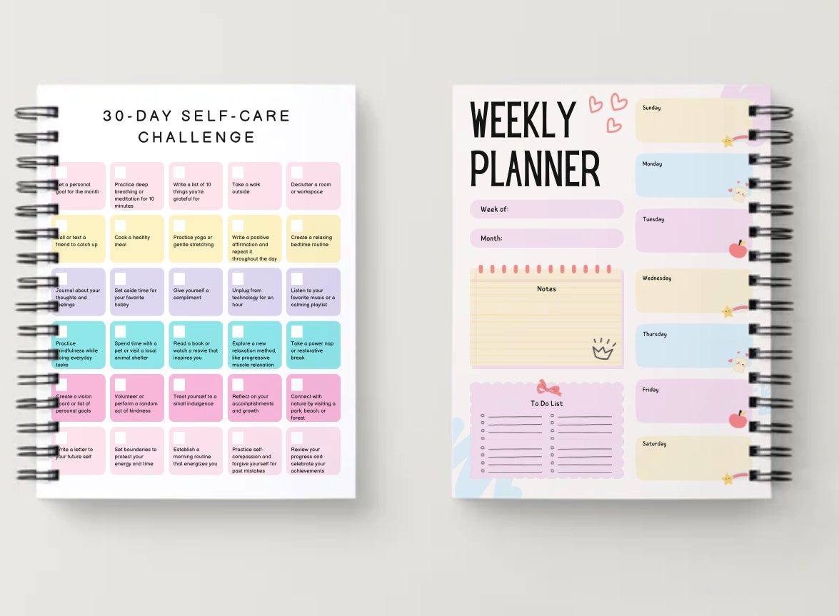 Believe in Yourself Weekly Planner Hardcover Half Paper Size