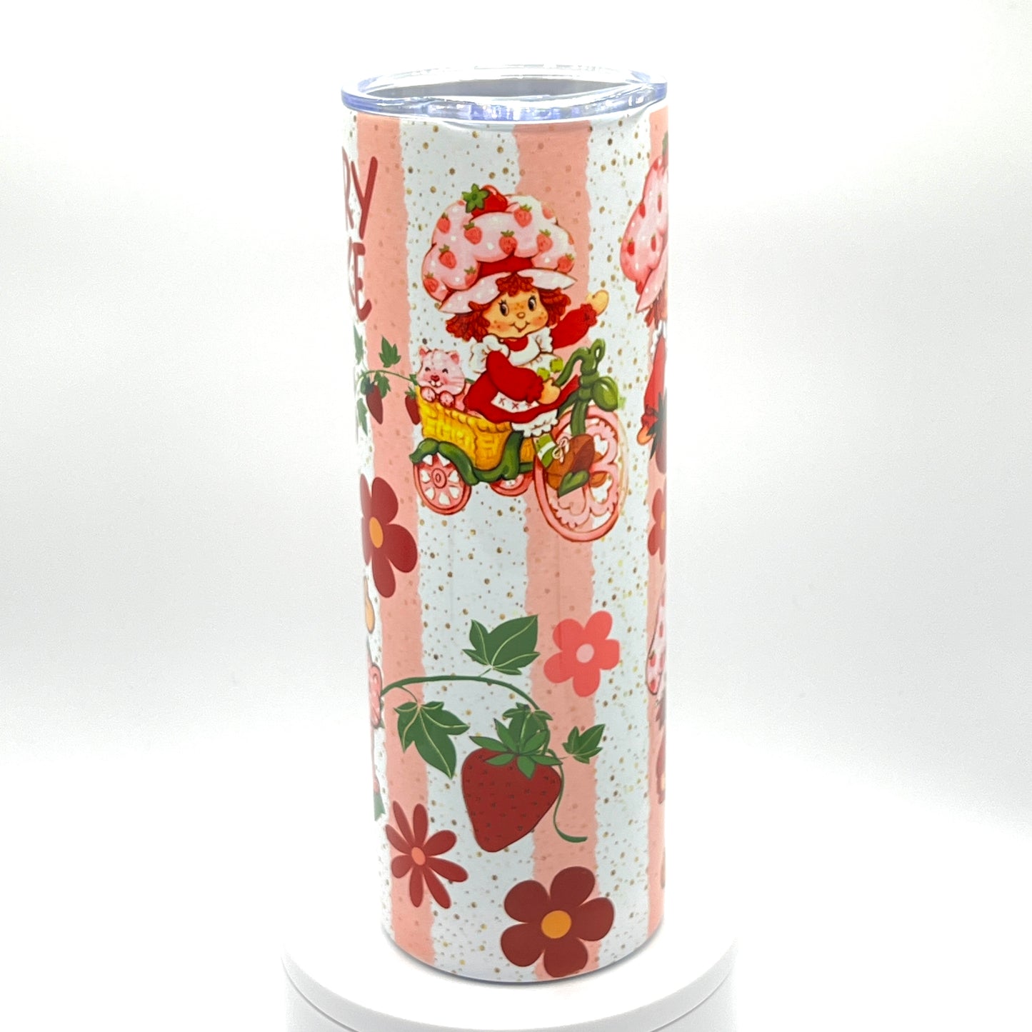 Strawberry Stainless Steel Tumbler Skinny 20oz
