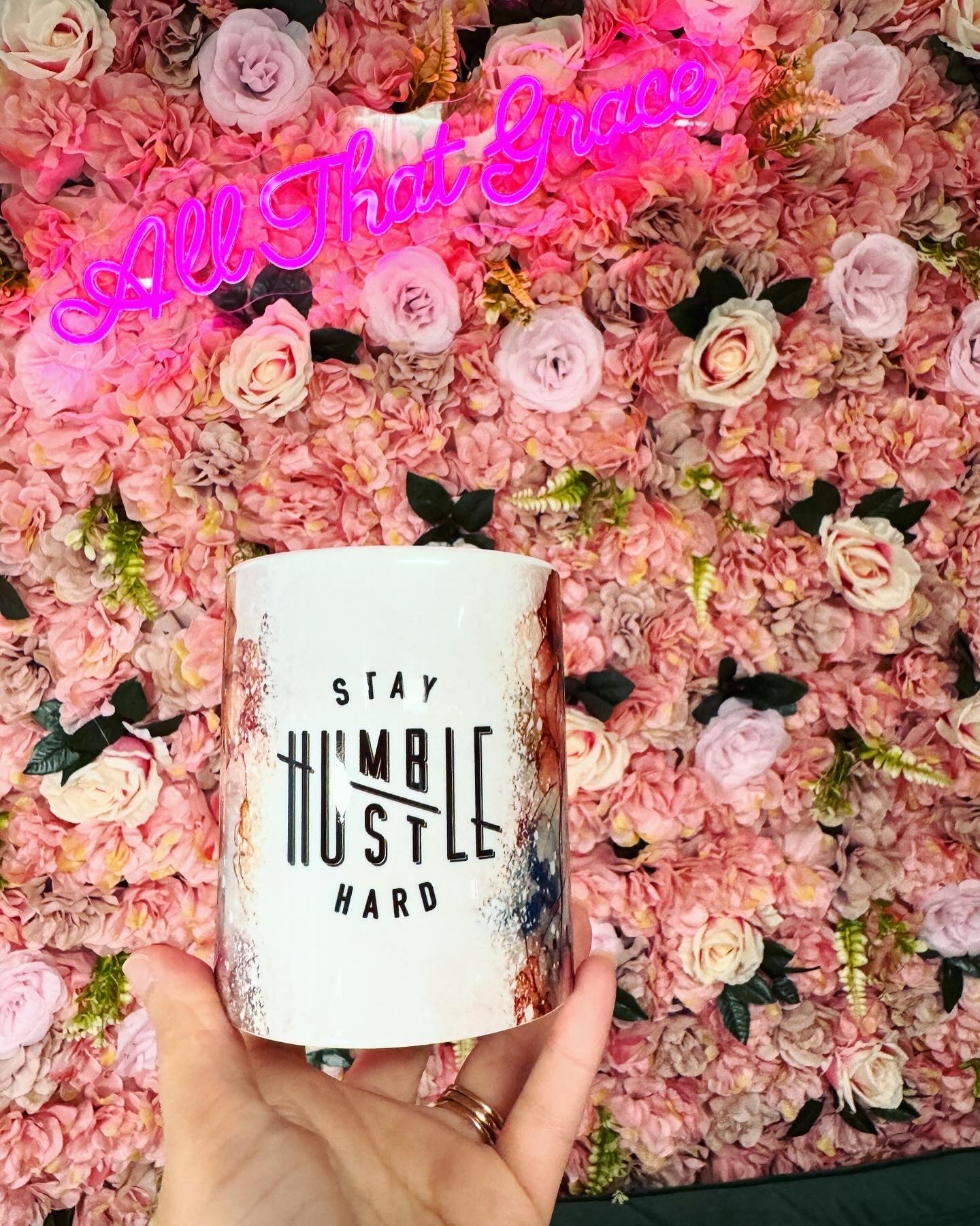 Stay Humble Hustle Hard Vibrant Watercolor Mug
