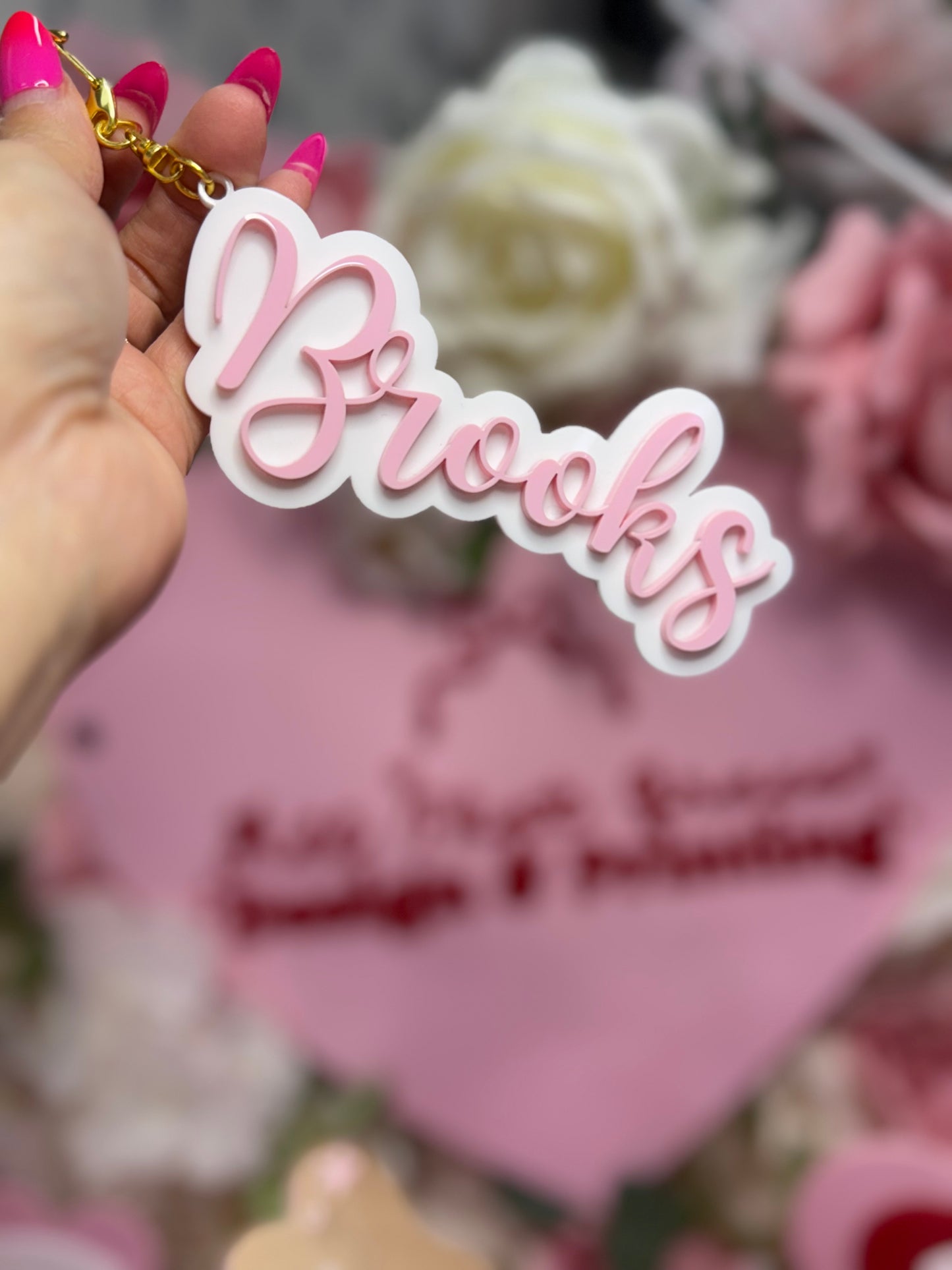 Acrylic Name Keychain