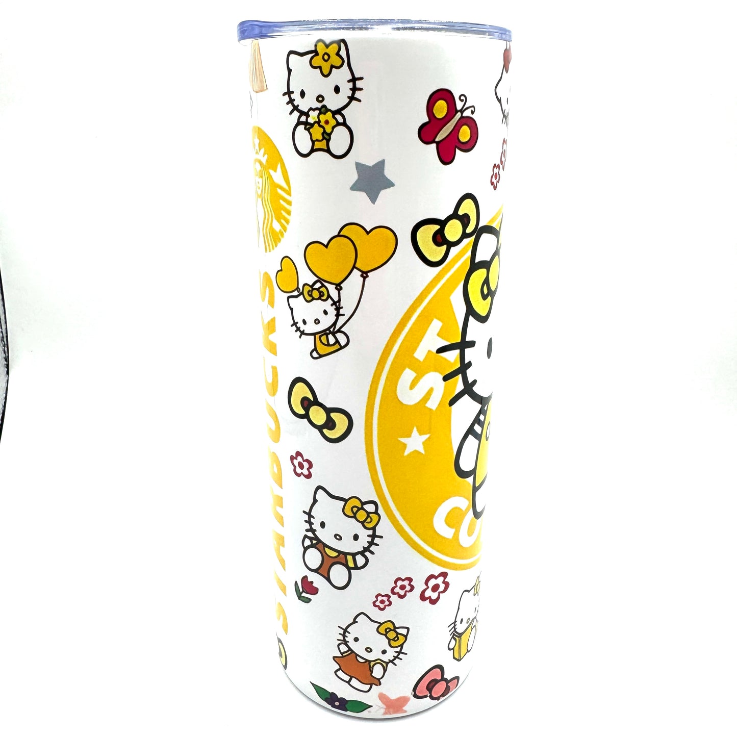 Hello Kitty Starbucks Stainless Steel 20oz Tumbler Cup Skinny in Yellow