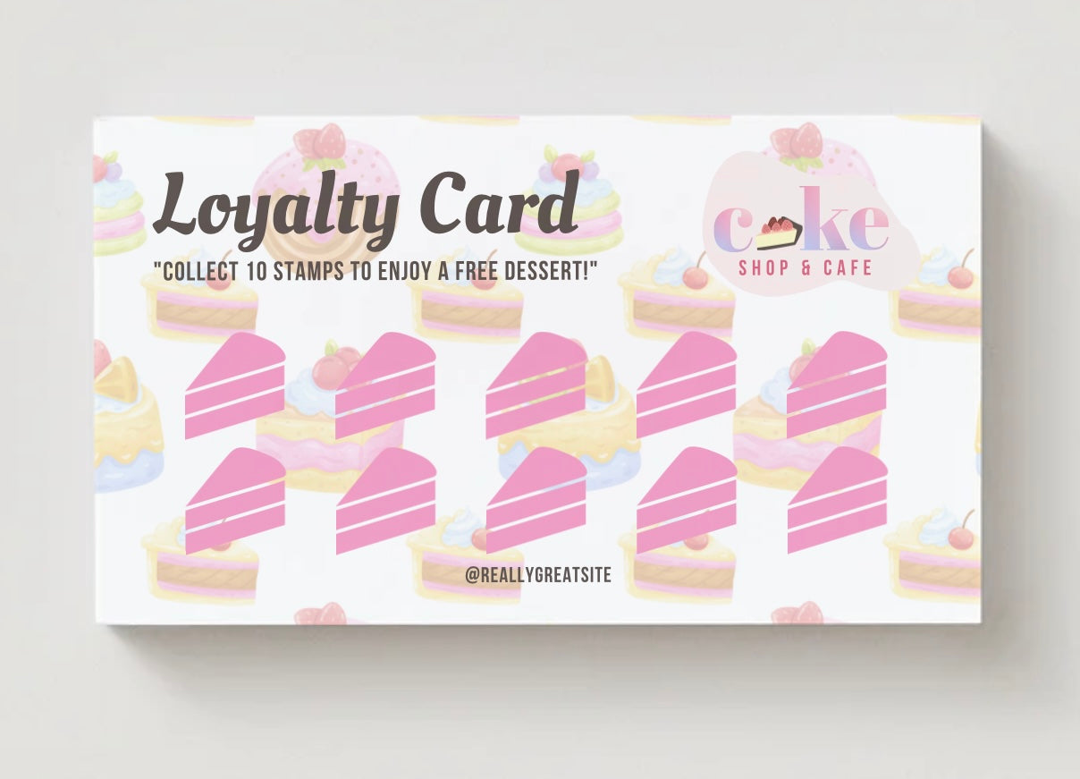 Coquette Esthetic Loyalty Rewards Card Pink & Red