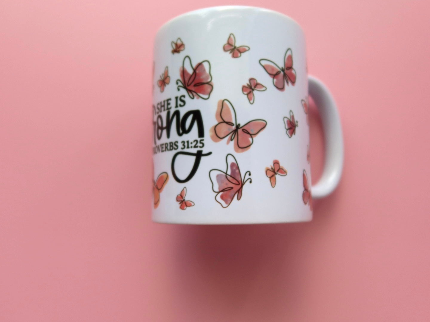 She is Strong Proverbs 31:25 Bible Verse 11oz Coffee Mug