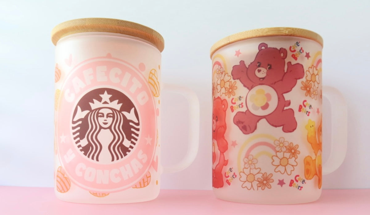 Cafecito Y Concha's 17OZ SUBLIMATABLE GLASS COFFEE MUG MATTE