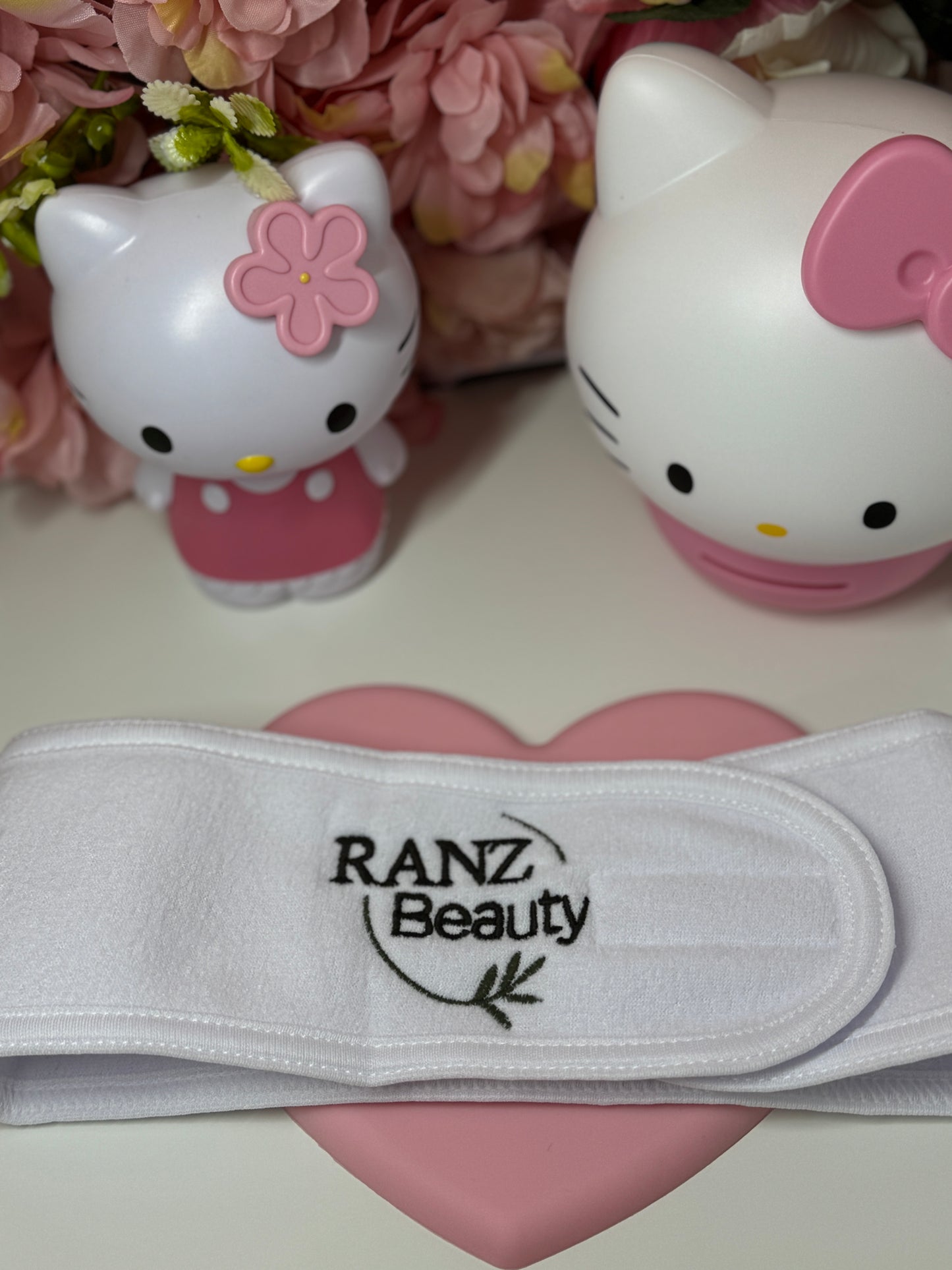 Embroidered Spa Headbands Velcro Placement Pack of 4