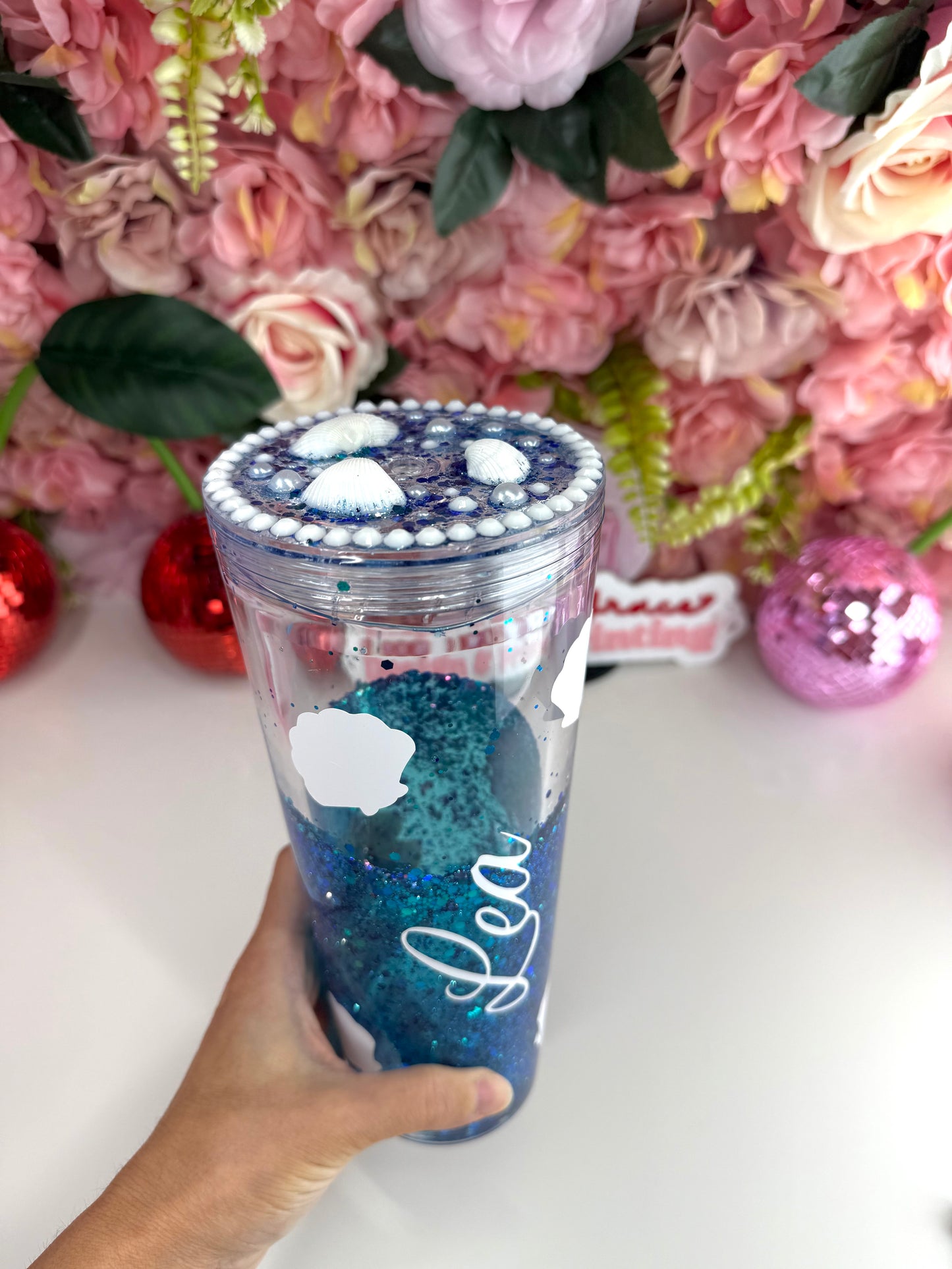 Beach Vibes Snow Globe Lava 24oz Tumbler