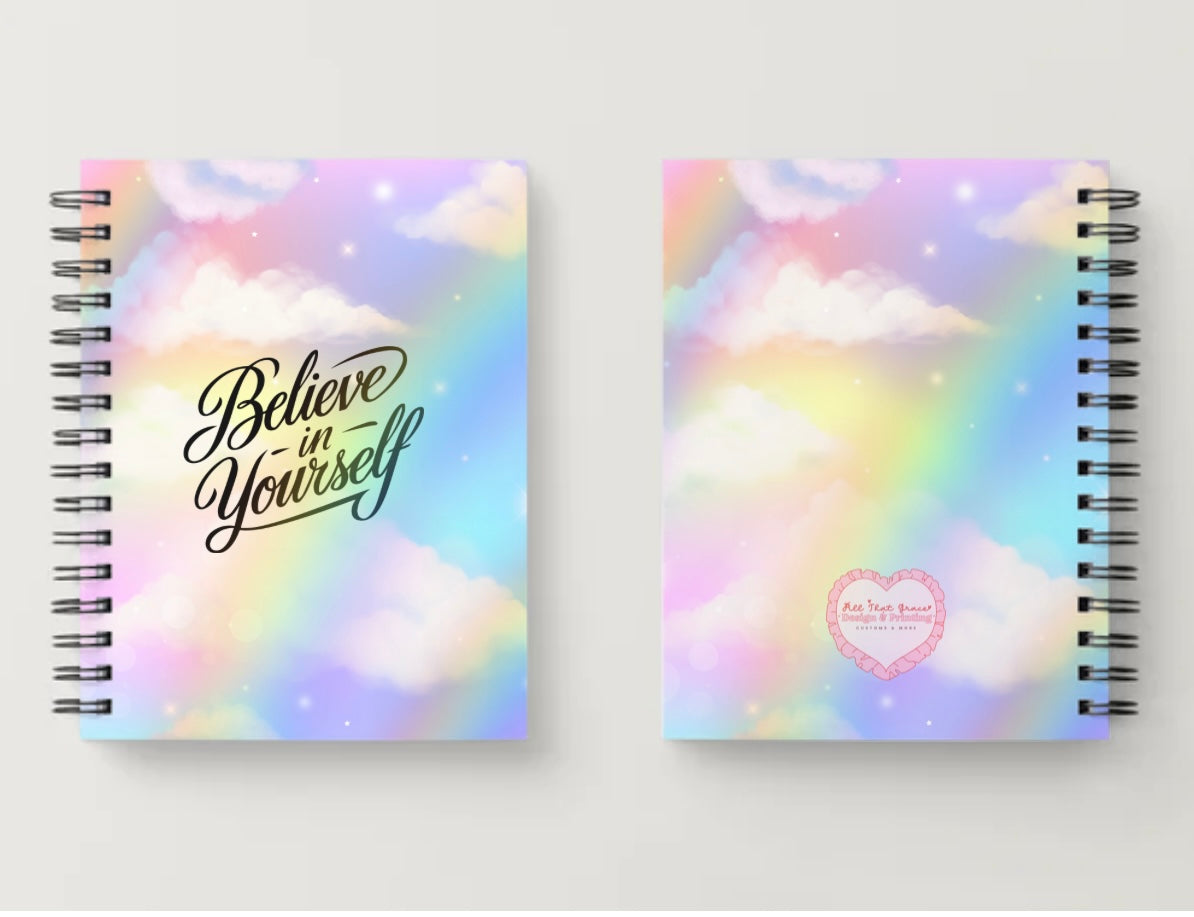 Believe in Yourself Weekly Planner Hardcover Half Paper Size