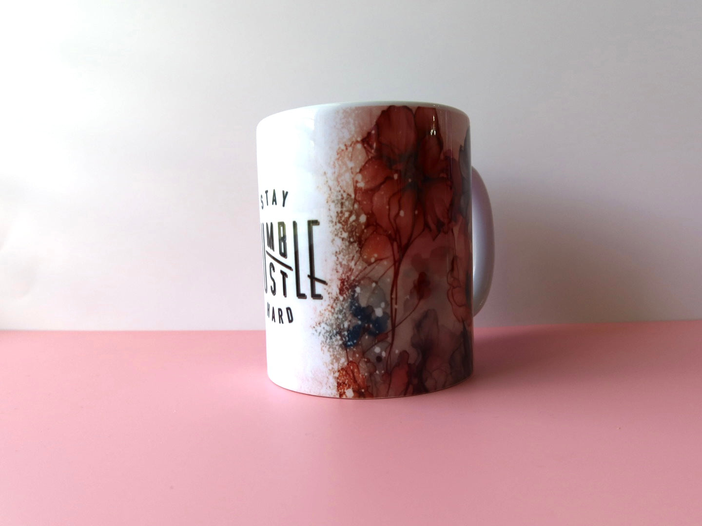 Stay Humble Hustle Hard Vibrant Watercolor Mug