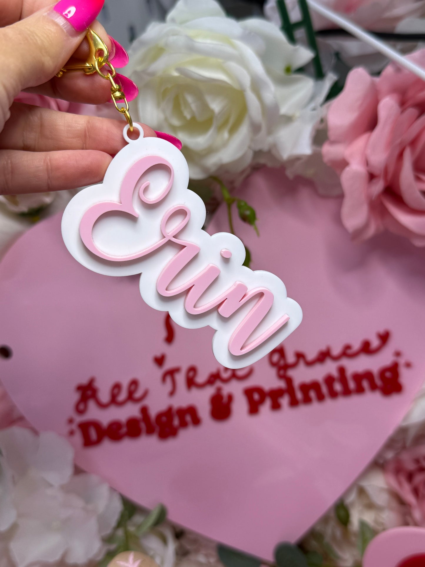 Acrylic Name Keychain