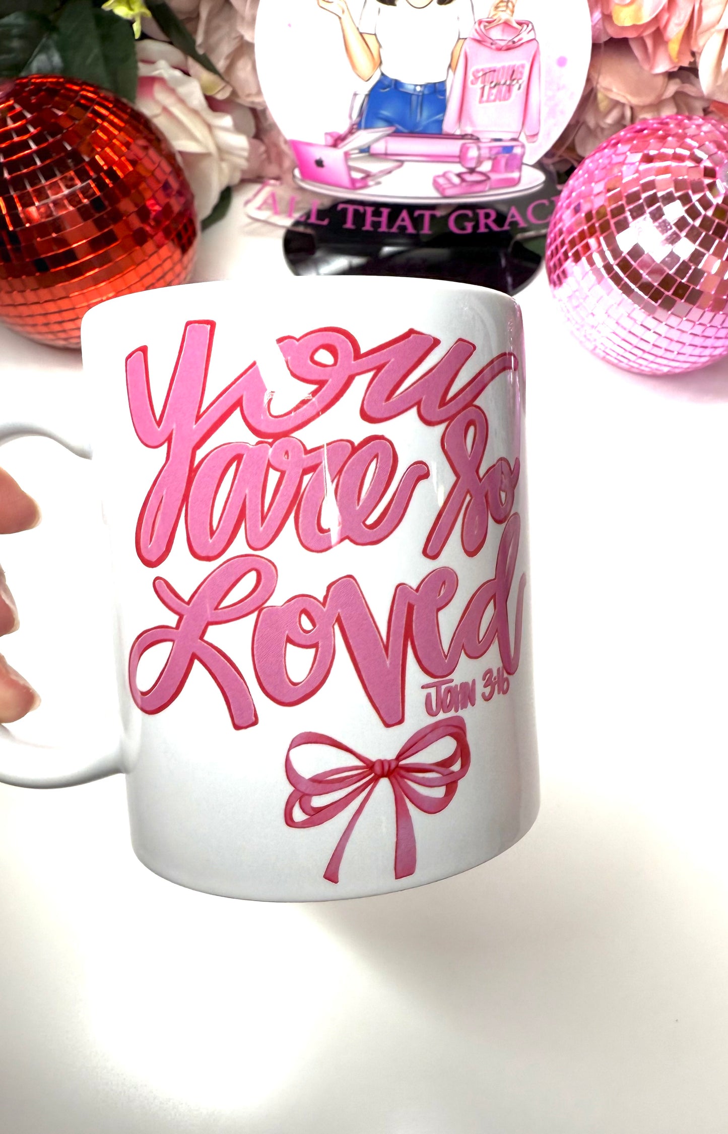 You Are So Loved Coquette Ceramic Coffee Mug