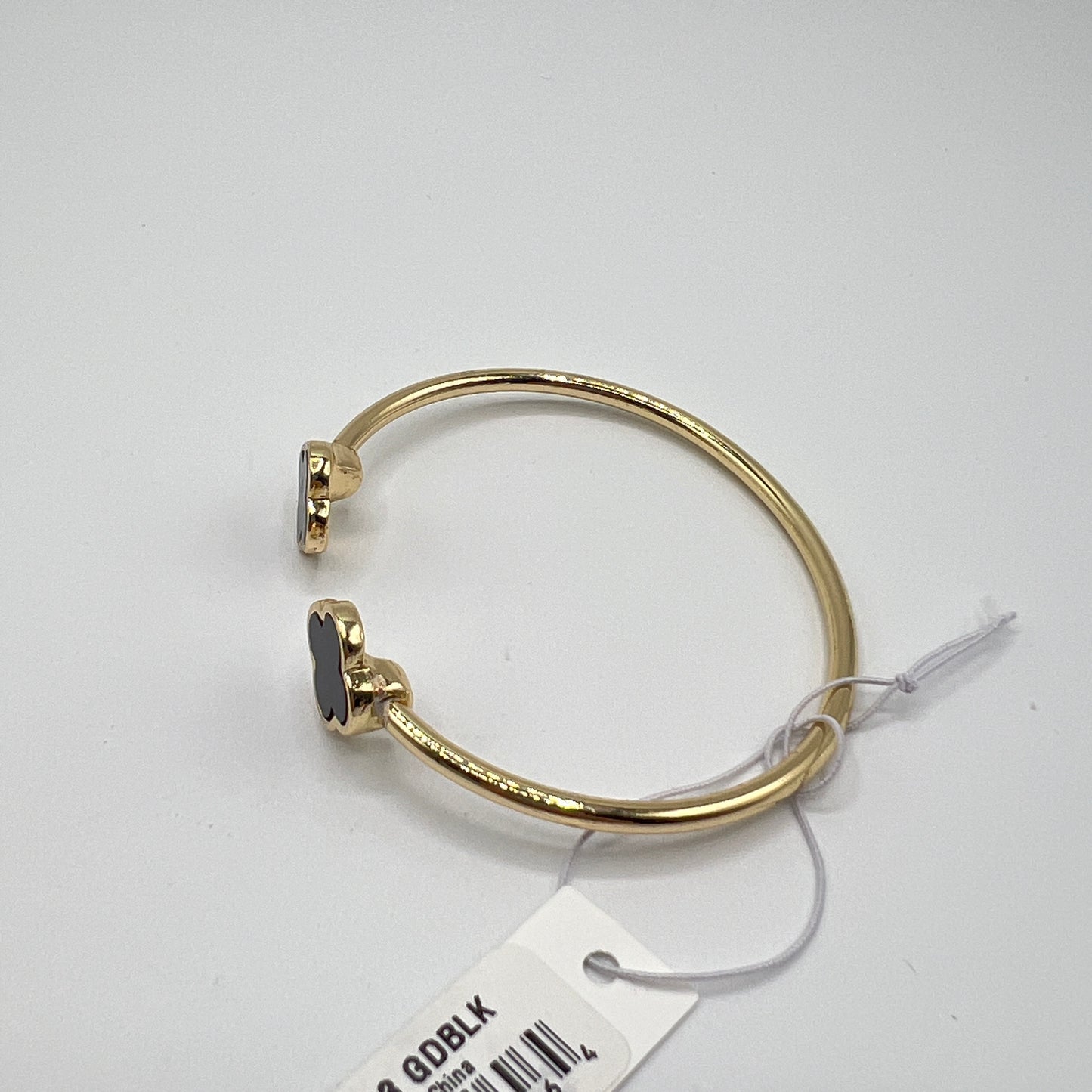 Clover Bangle in Black and Gold