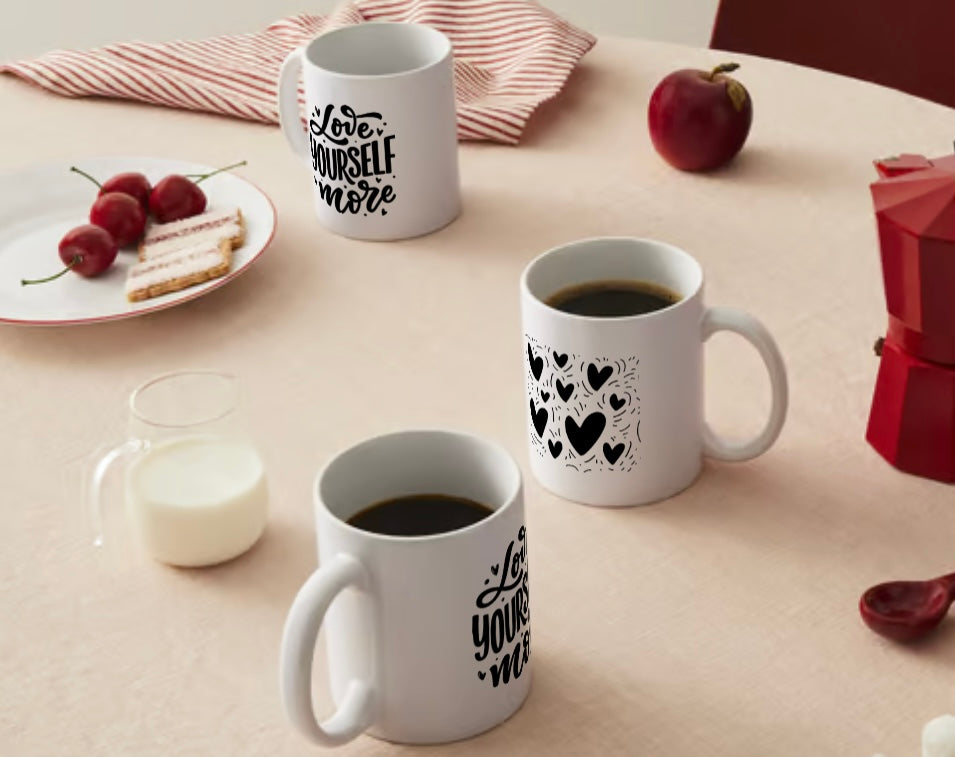 Love Yourself More Minimalist Ceramic Mug 15oz