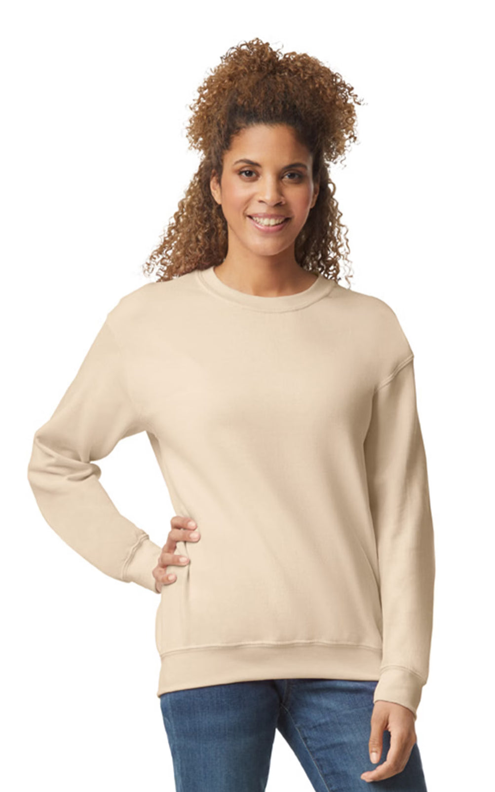 You Are So Loved John 3:16 Cream Bow Embroidered Crewneck In Light Pink Stitching
