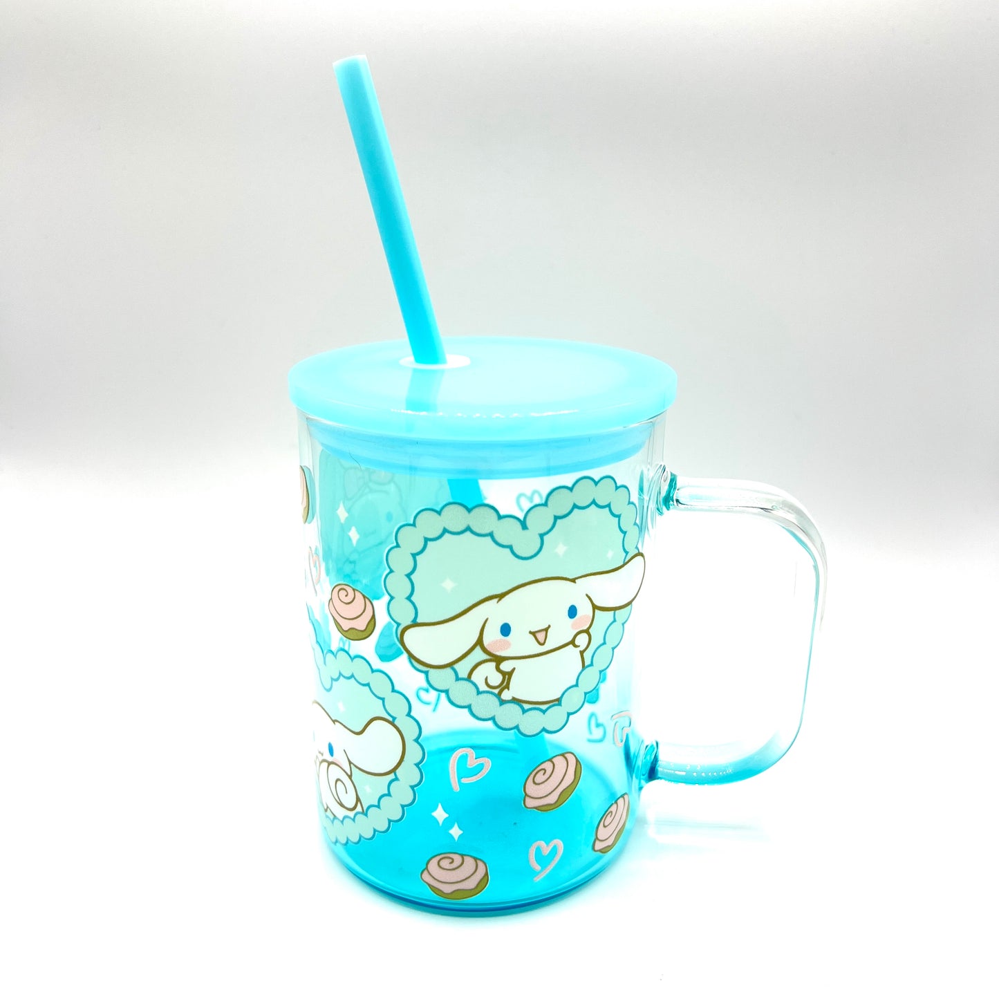 Cinna Radiant Glass Mug in Blue 16oz