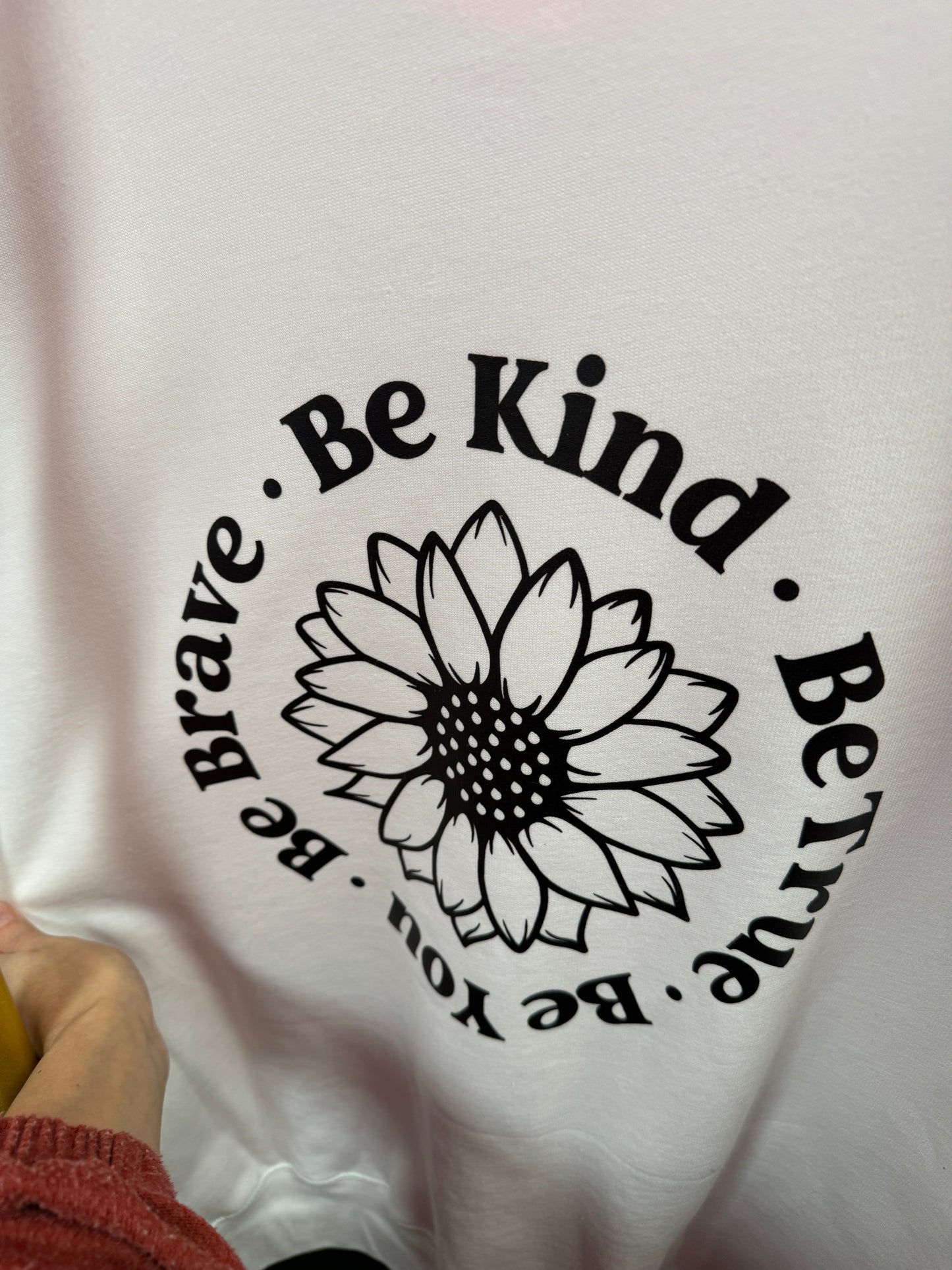 Be You Crew Neck Drop Shoulder Sweater in White