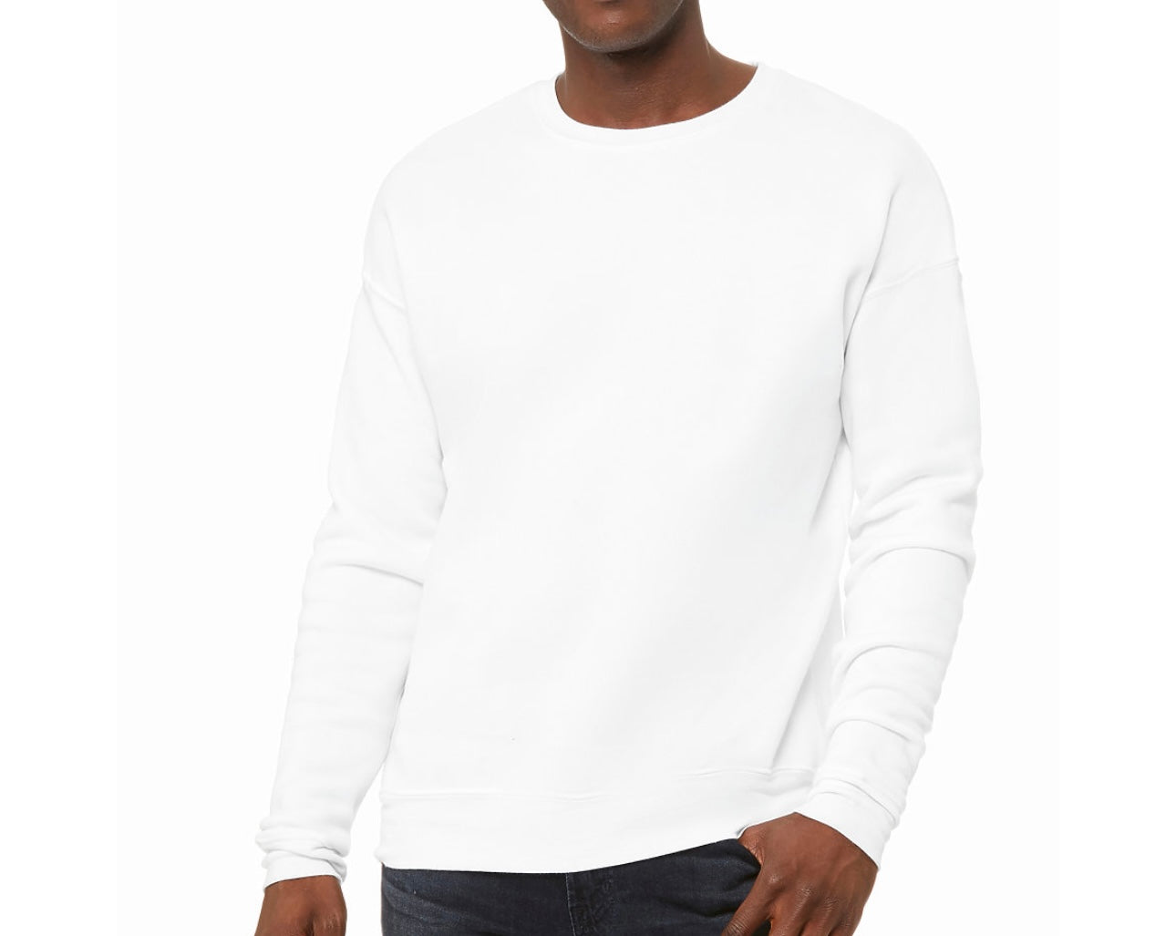 Coffee Addict Fleece Crewneck in White