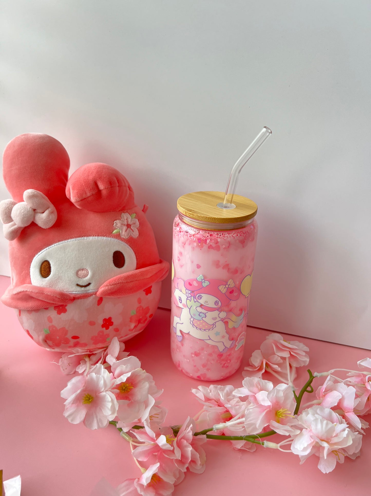 Melody Pink Kawaii Snow-globe Libby Glass Cup
