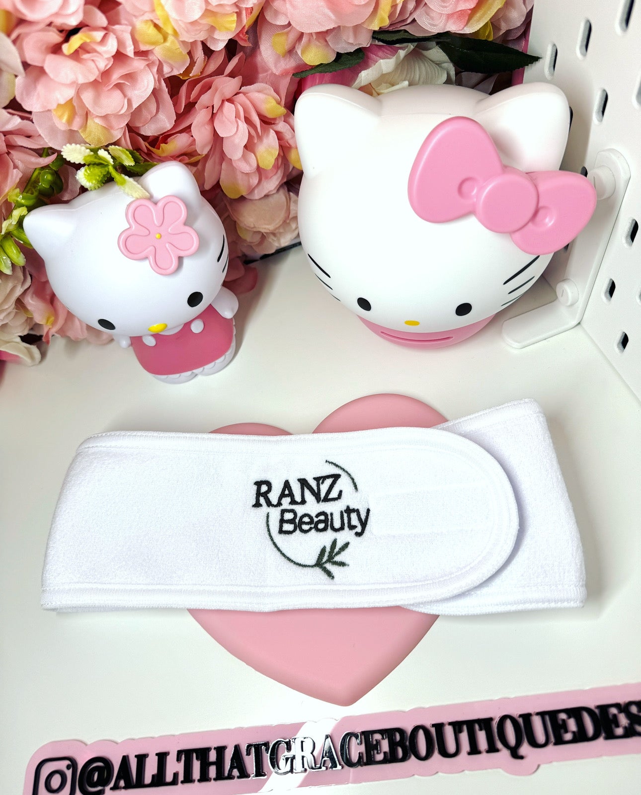 Embroidered Spa Headbands Velcro Placement Pack of 4