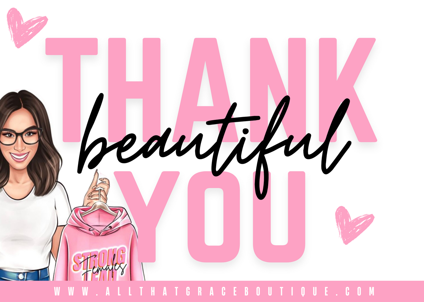 Custom Thank You Business Cards 4x6"