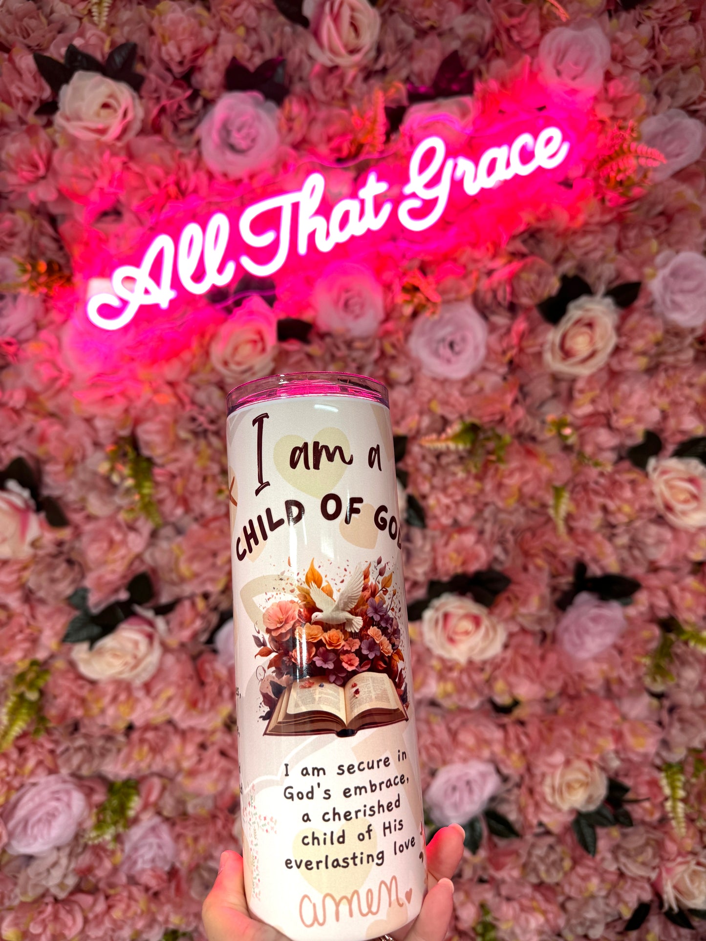 I Am A Child Of God Bible Verse 20oz Stainless Steel Tumbler Skinny