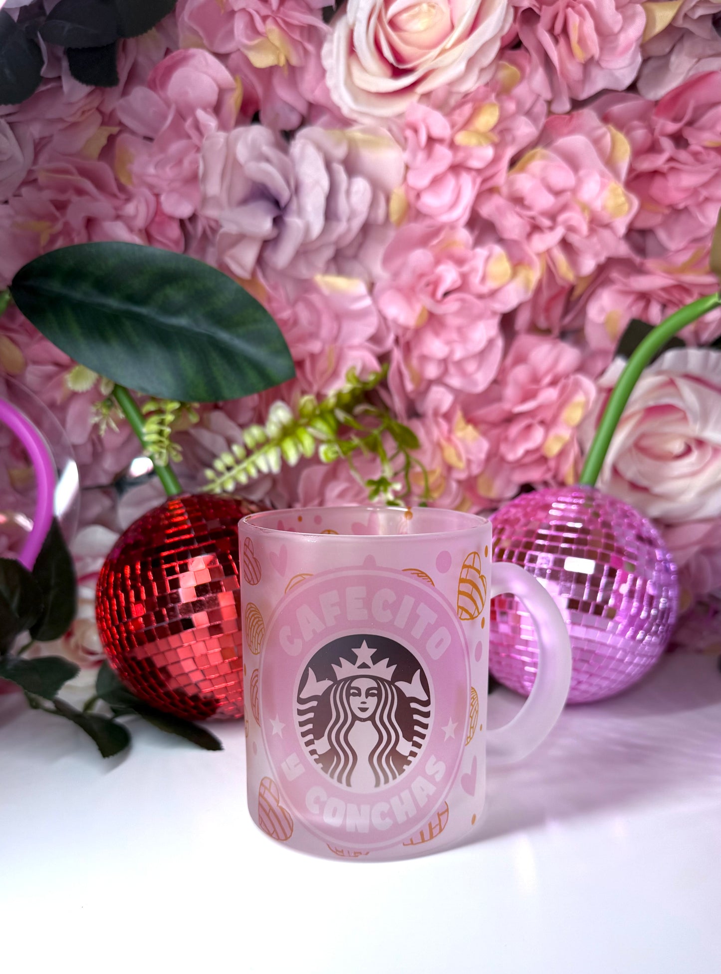 Cafecito Y Concha's Frosted 11oz Glass Mug