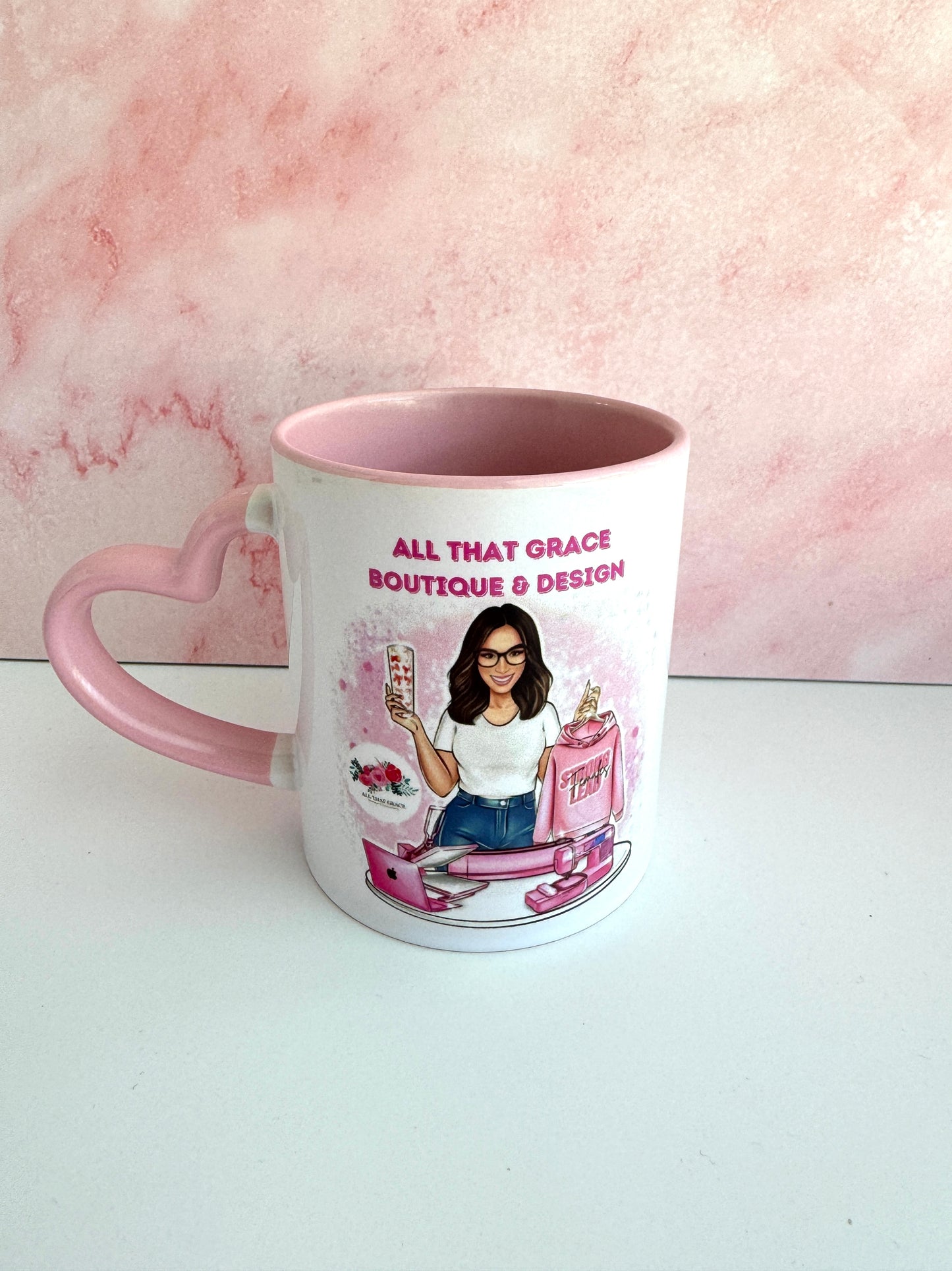 Business Cartoon Logo or Regular Logo w/ QR Code 11oz Mug