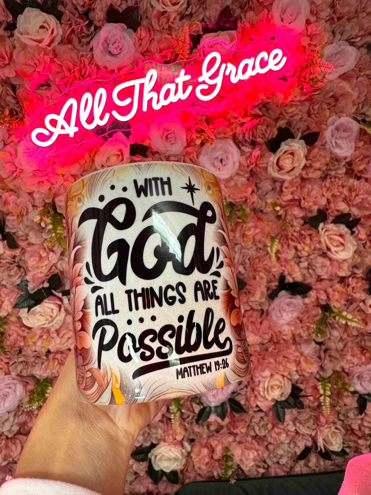 With God All Things Are Possible Matthew 19:26 Bible Verse 11oz Coffee Mug