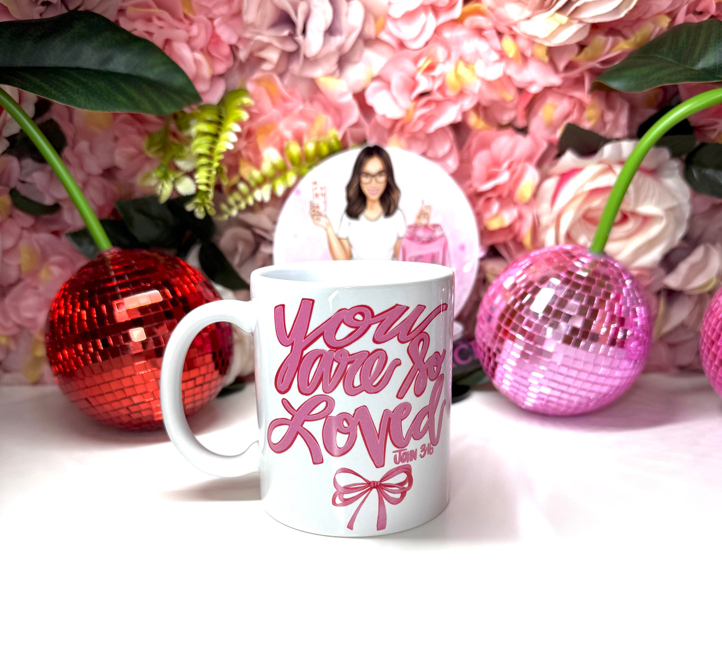 You Are So Loved Coquette Ceramic Coffee Mug