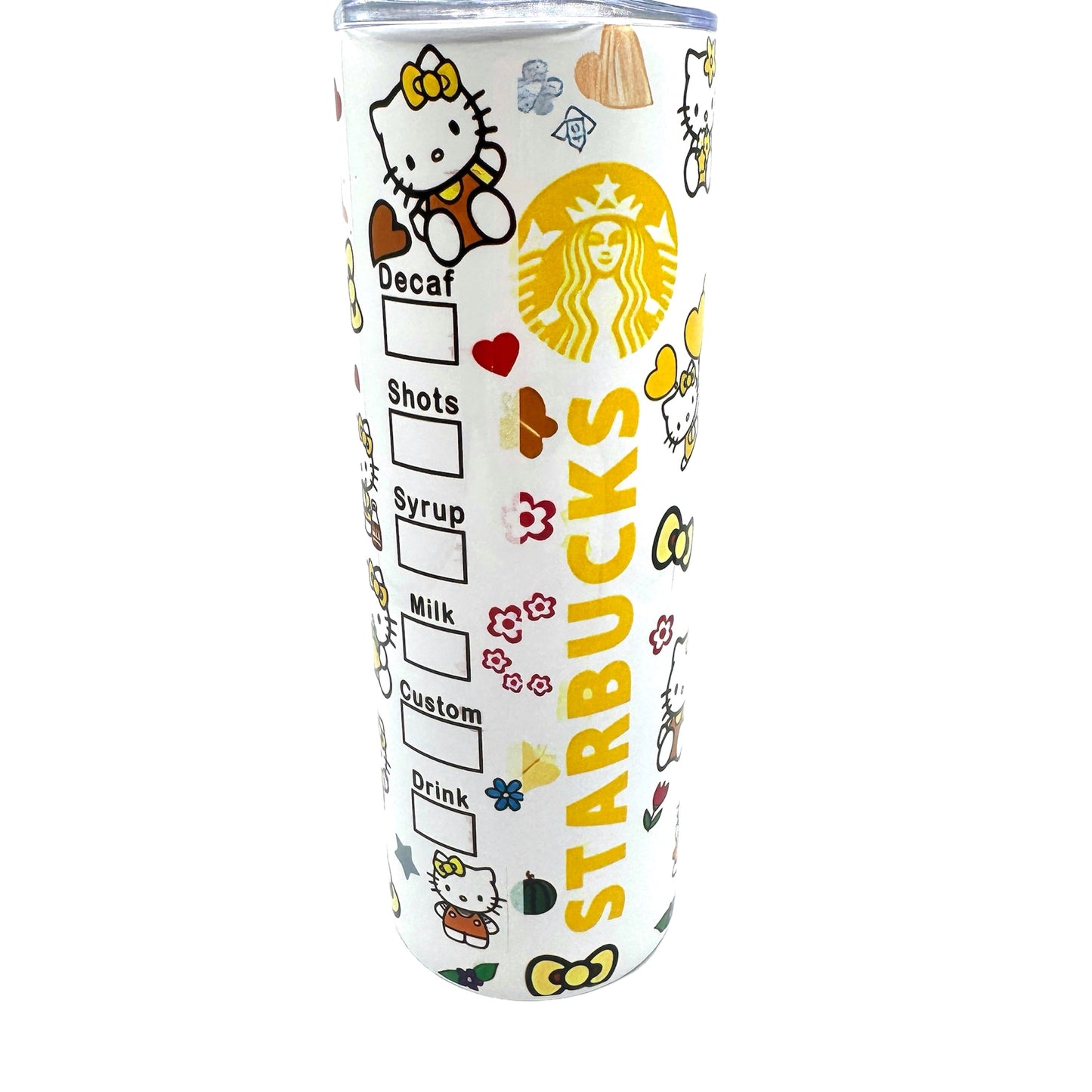 Hello Kitty Starbucks Stainless Steel 20oz Tumbler Cup Skinny in Yellow