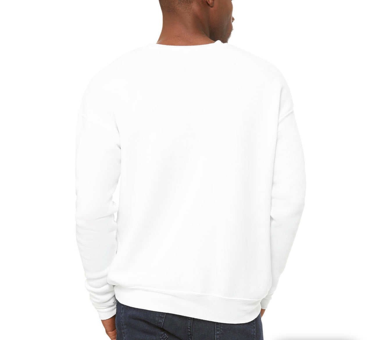 Be You Crew Neck Drop Shoulder Sweater in White