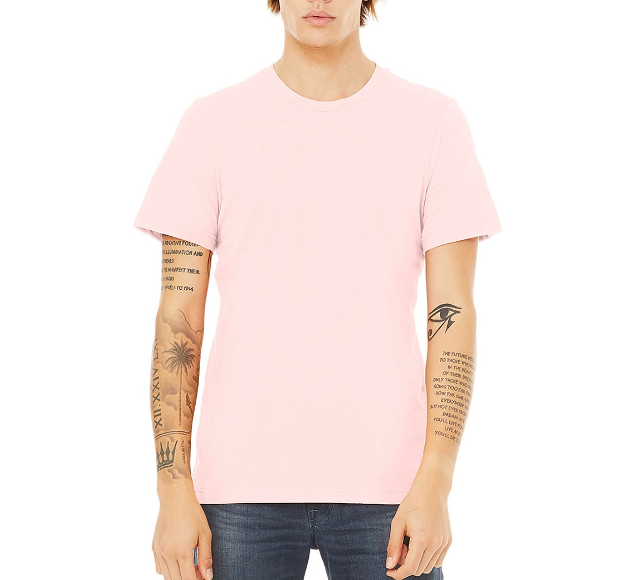 Pray On It, Pray Over It, Pray Through It Tee in Blush Pink