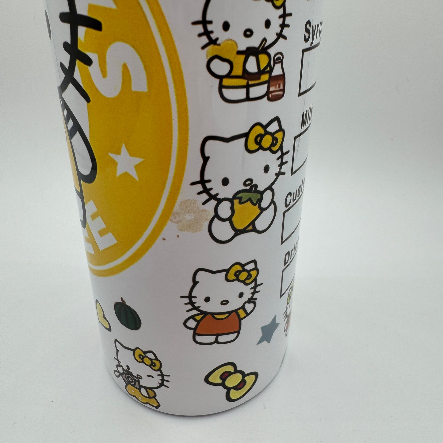 Hello Kitty Starbucks Stainless Steel 20oz Tumbler Cup Skinny in Yellow