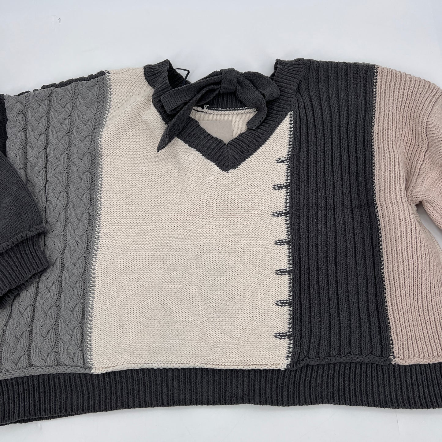 Boho Color Block Sweater