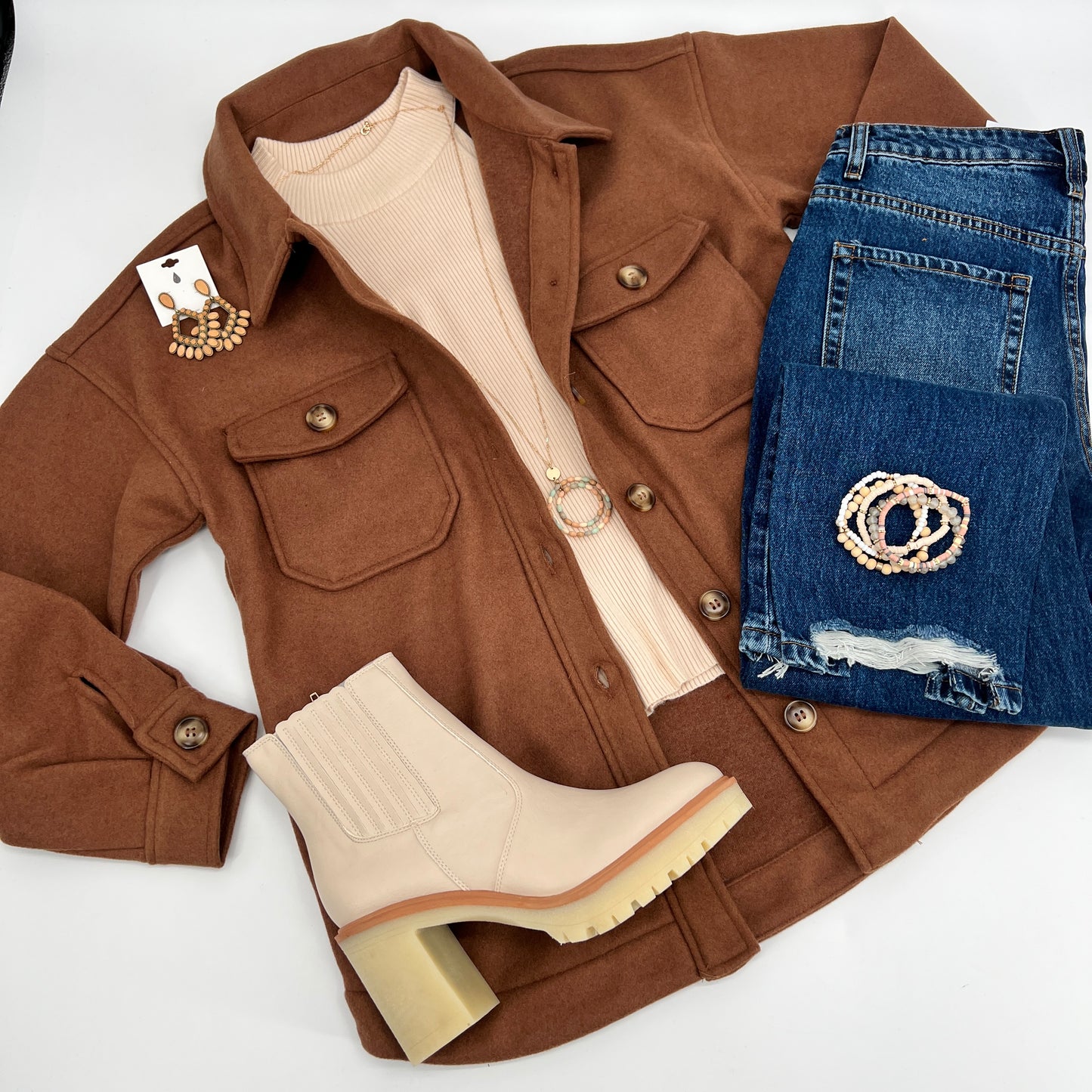 Tory Camel Shacket