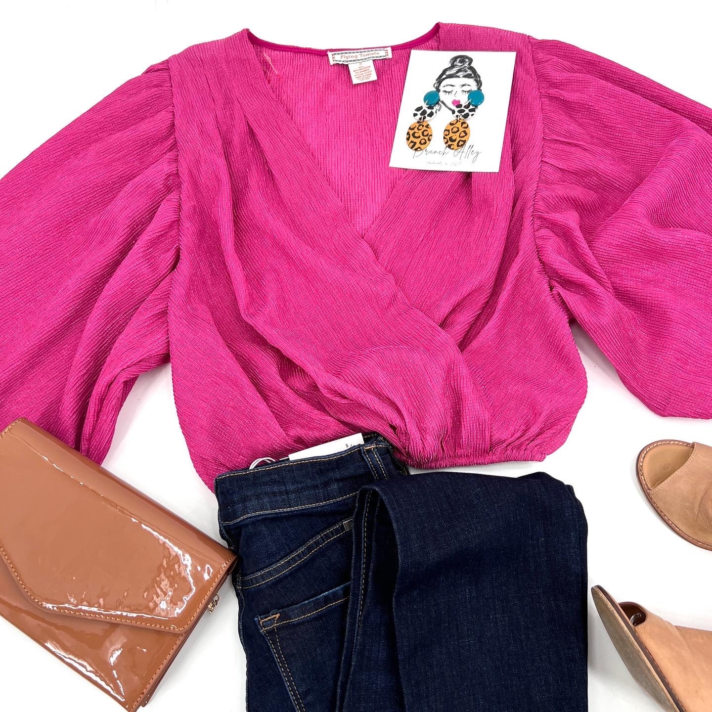 Pink Gauze Wrap Top