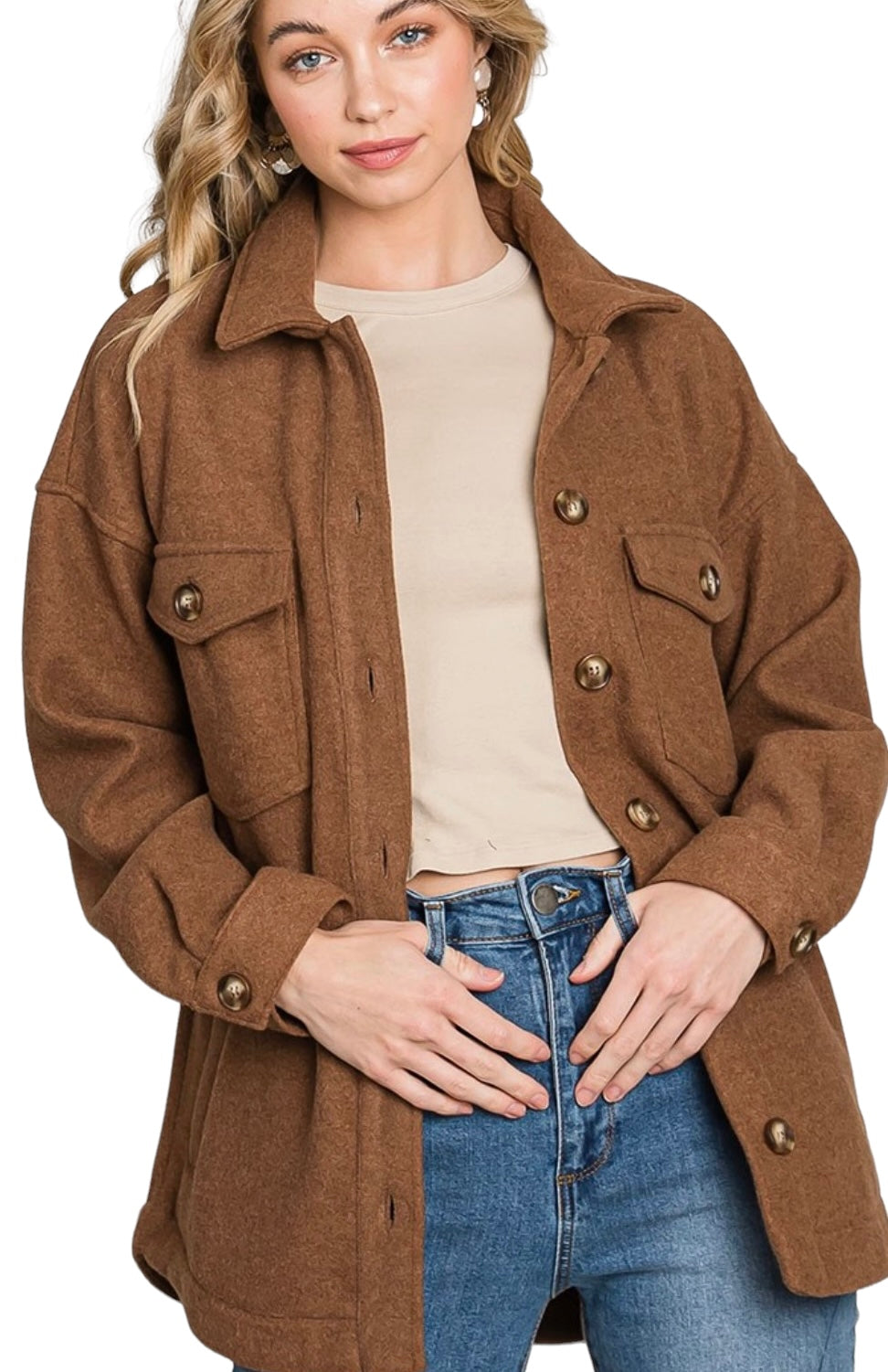 Tory Camel Shacket