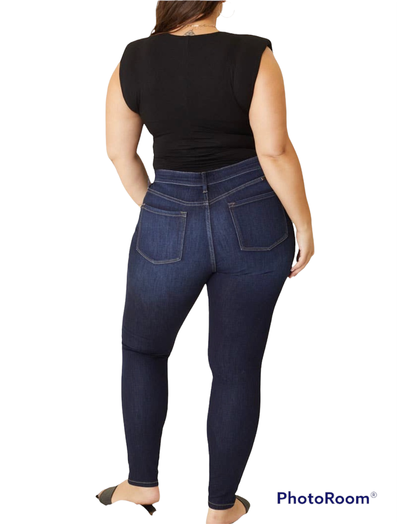 Kan Can Plus Size High Waisted Skinny Jeans