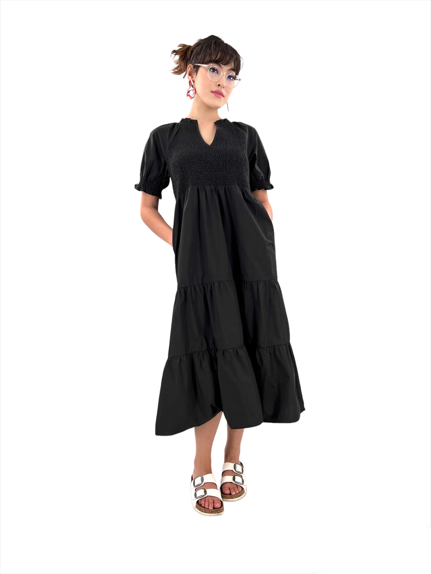Black Smocked Dress