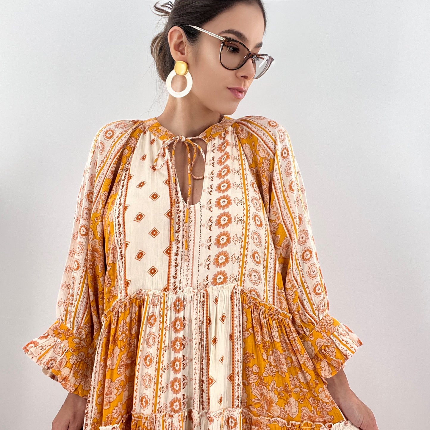 Fall Feels Boho Style Midi Dress